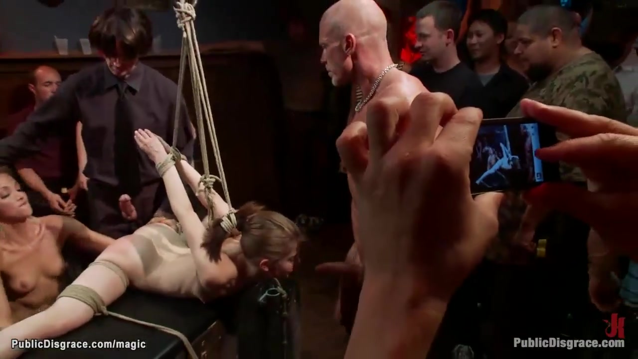 Flexible Babe Gang Banged In Public